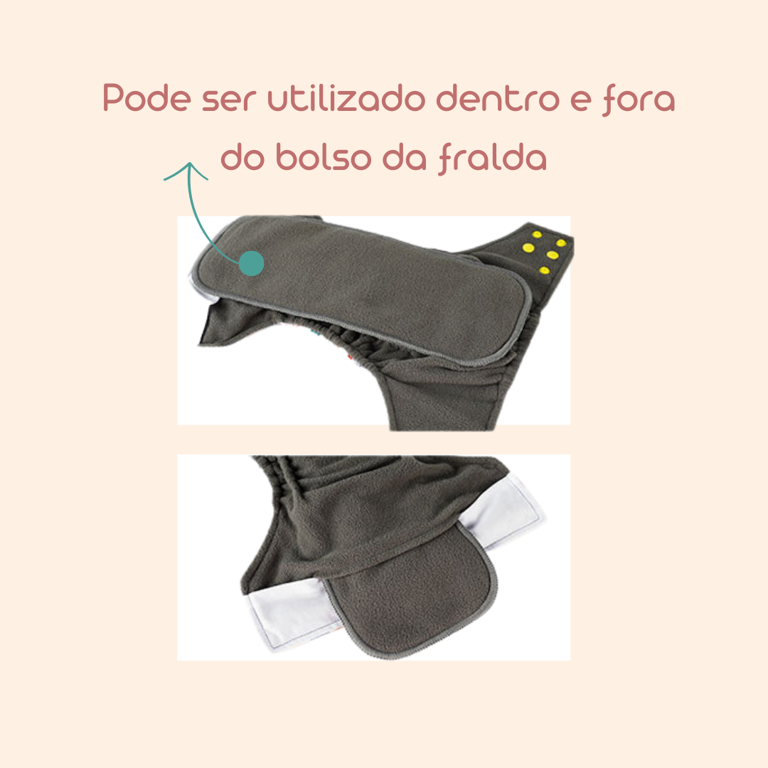 Kit Com 8 Absorventes de Carvão de Bambu Happy Flute - 4 Camadas