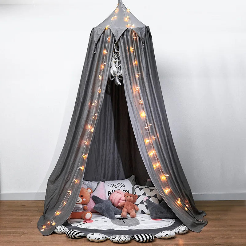 Pendurado cúpula mosquiteiro para bebês crianças berço cama tenda meninas crianças cama sala de estar decoração dossel canto tenda mosquiteiro bebe