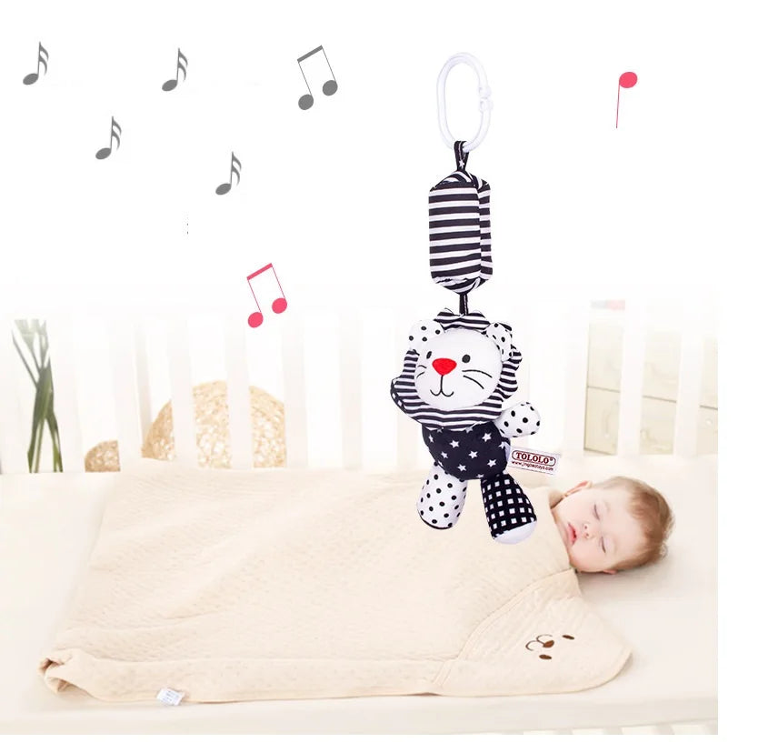Livro do bebê preto e branco livros para bebês recém-nascidos cama berço pára-choques sensorial pano livro montessori alto contraste brinquedos do bebê 0-12 m