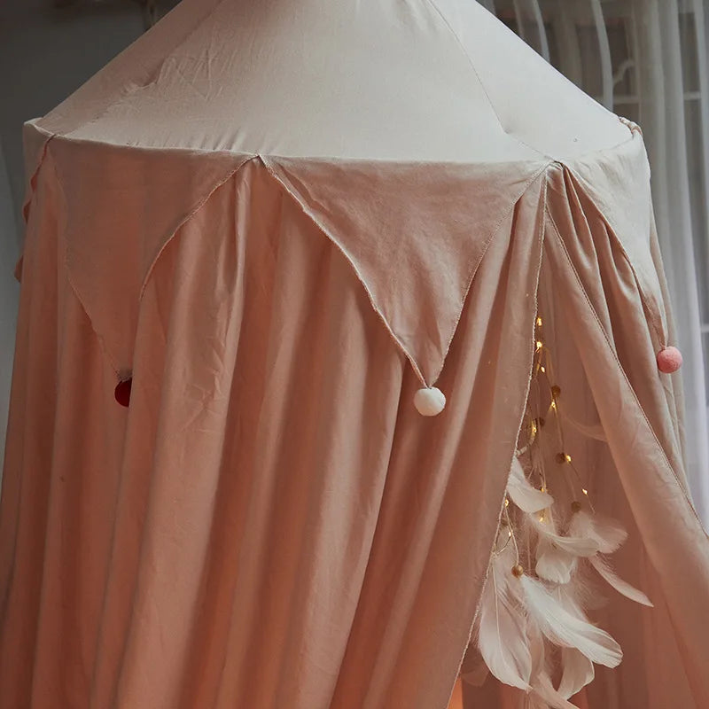 Pendurado cúpula mosquiteiro para bebês crianças berço cama tenda meninas crianças cama sala de estar decoração dossel canto tenda mosquiteiro bebe