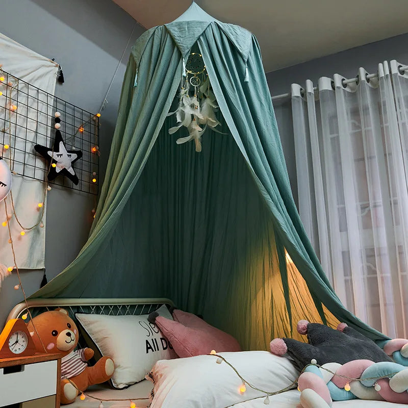 Pendurado cúpula mosquiteiro para bebês crianças berço cama tenda meninas crianças cama sala de estar decoração dossel canto tenda mosquiteiro bebe