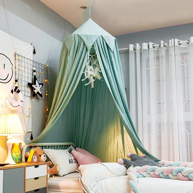 Pendurado cúpula mosquiteiro para bebês crianças berço cama tenda meninas crianças cama sala de estar decoração dossel canto tenda mosquiteiro bebe