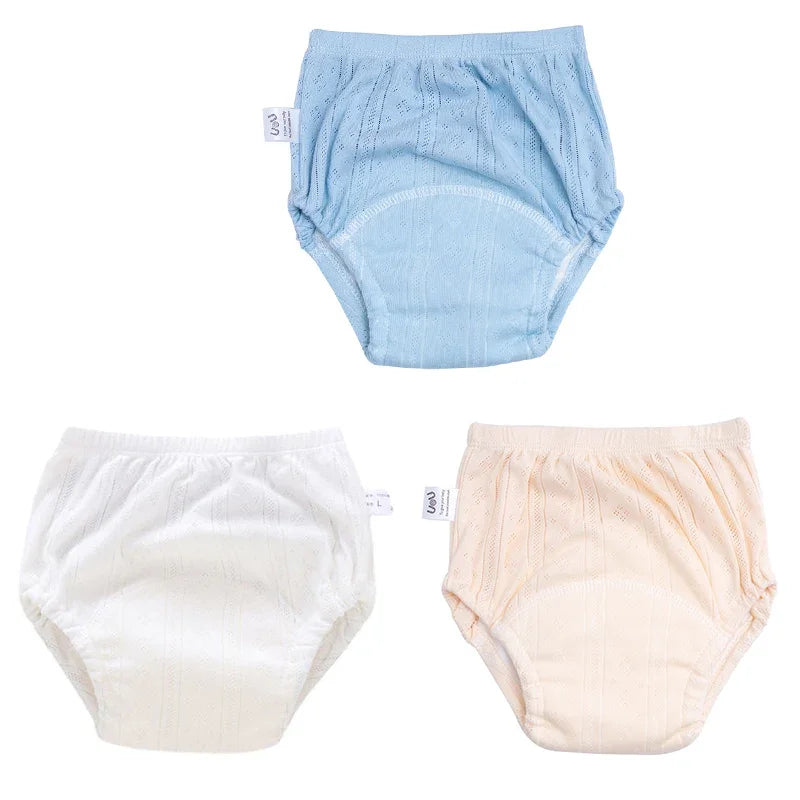 3 pçs/lote calças de treinamento recém-nascido algodão fino verão shorts do bebê lavável menino meninas fraldas pano reutilizáveis fraldas infantis calcinha