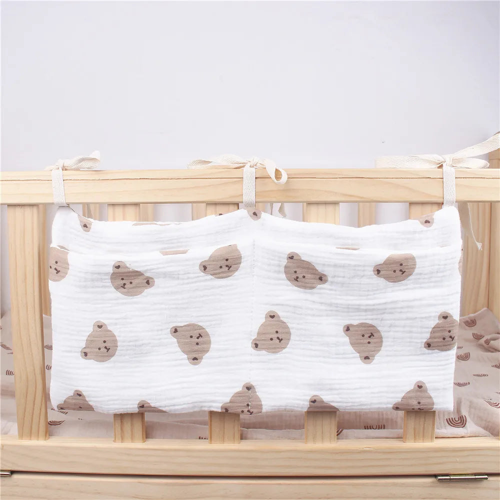 Portátil saco de armazenamento berço do bebê organizador fralda multifuncional recém-nascido cama cabeceira saco fralda para crianças itens do bebê cama