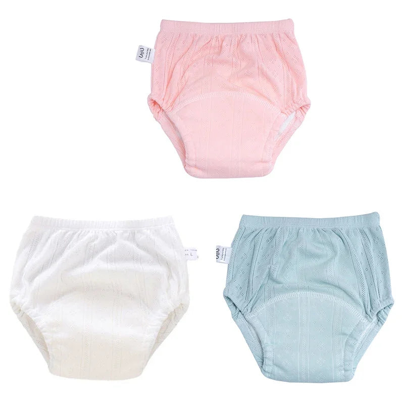 3 pçs/lote calças de treinamento recém-nascido algodão fino verão shorts do bebê lavável menino meninas fraldas pano reutilizáveis fraldas infantis calcinha