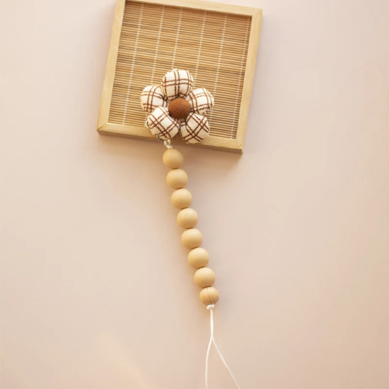 Suporte de chupeta de bebê flor silicone manequim clipe mordedor para bebês pingente coisas recém-nascidas presentes brinquedos para bebês 0-6 meses acessórios