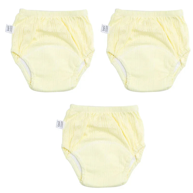 3 pçs/lote calças de treinamento recém-nascido algodão fino verão shorts do bebê lavável menino meninas fraldas pano reutilizáveis fraldas infantis calcinha