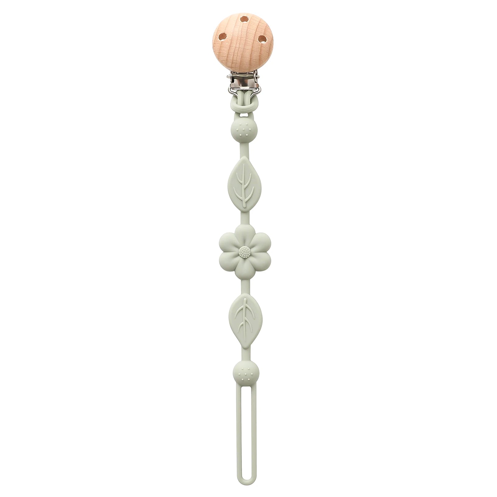 Baby silicone chupeta cadeia, 1 parte, anti-perda, ajustável, flor, adequado para recém-nascido, produtos de brinquedo