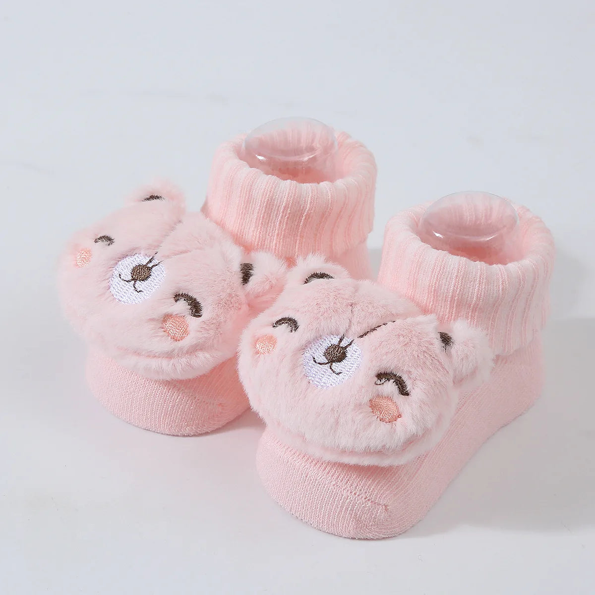 Meias de bebê primavera e outono algodão macio meias de bebê recém-nascido no tubo dos desenhos animados 3d boneca infantil meninos meninas meias 0-6 meses
