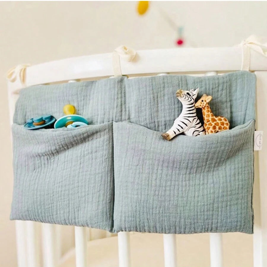 Bolsa de armazenamento multifuncional para berço, bolsa para fraldas de bebê, organizador de cabeceira para crianças pequenas, acessórios de cama para bebês recém-nascidos
