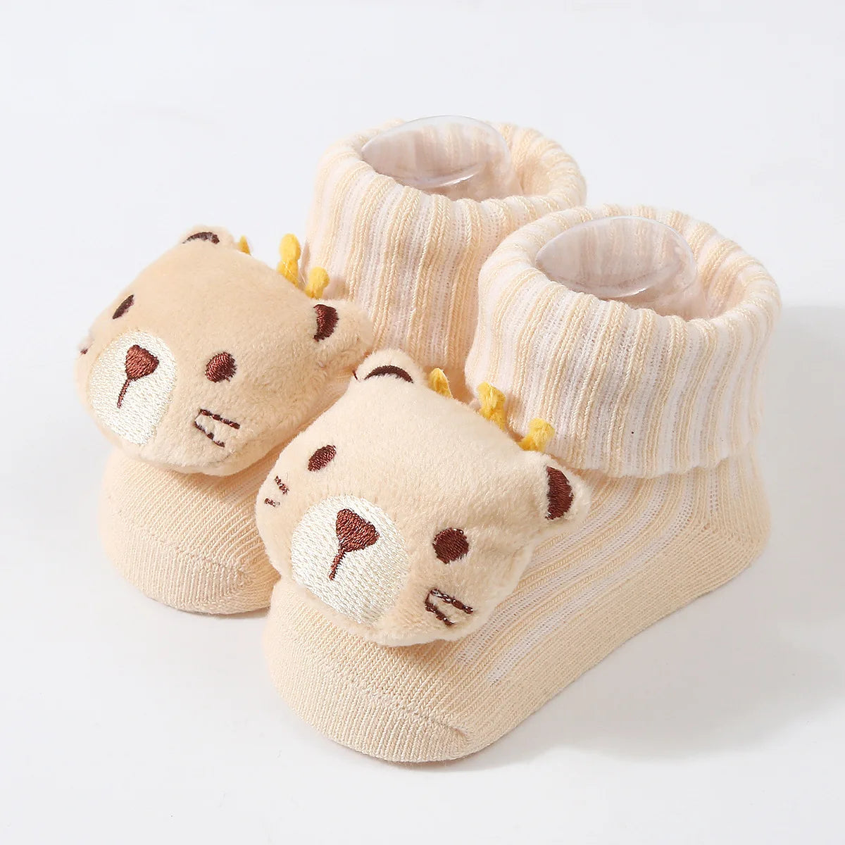 Meias de bebê primavera e outono algodão macio meias de bebê recém-nascido no tubo dos desenhos animados 3d boneca infantil meninos meninas meias 0-6 meses