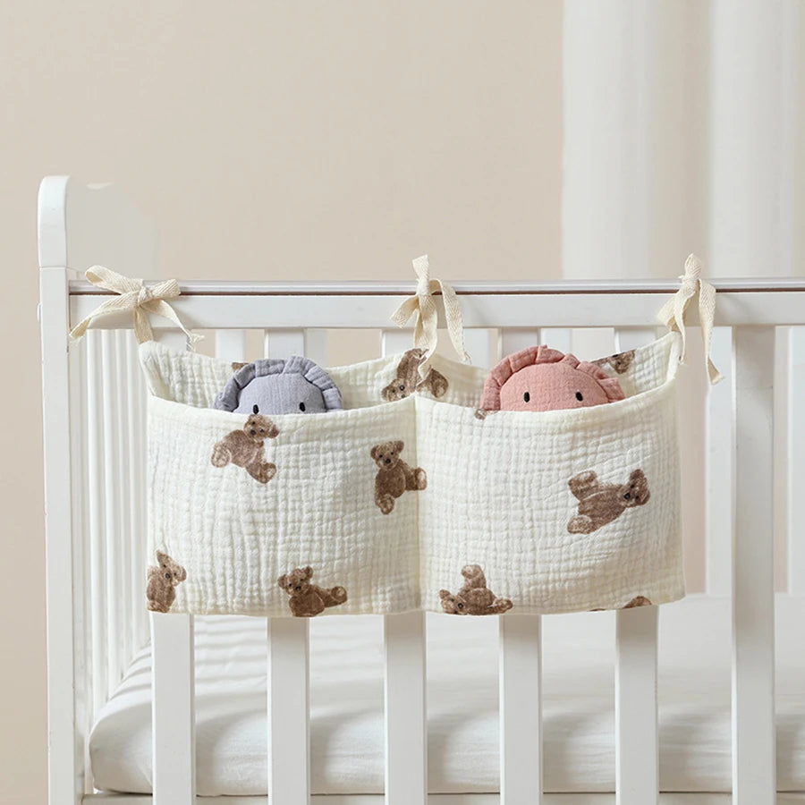 Bolsa de armazenamento multifuncional para berço, bolsa para fraldas de bebê, organizador de cabeceira para crianças pequenas, acessórios de cama para bebês recém-nascidos