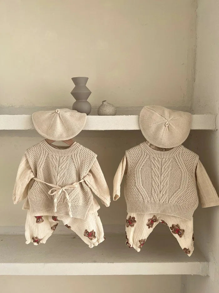 Calças de bebê de algodão orgânico recém-nascidos outono primavera verão inverno bonito impressão macia musselina roupas calças pantalons capris