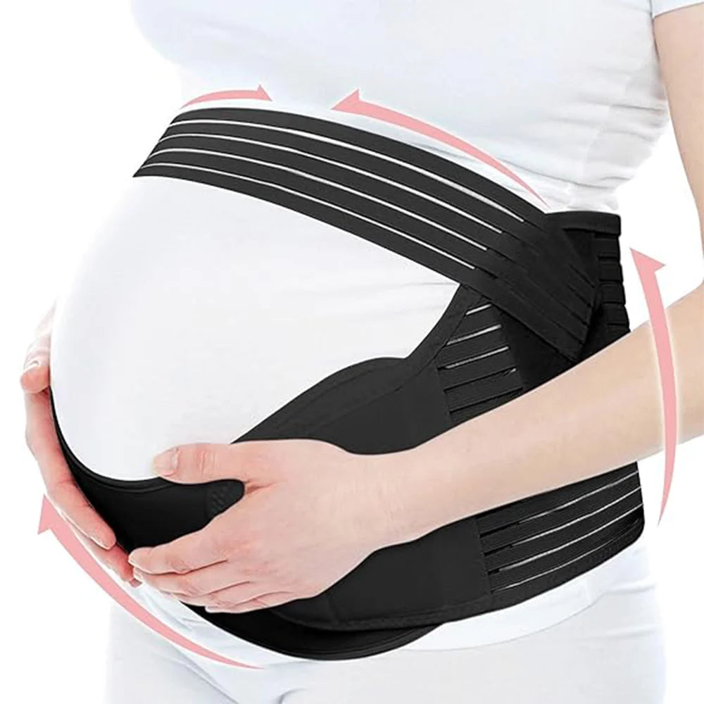 Mulheres grávidas suporte barriga banda volta roupas cinto ajustável cintura cuidados maternidade abdômen cinta protetor gravidez