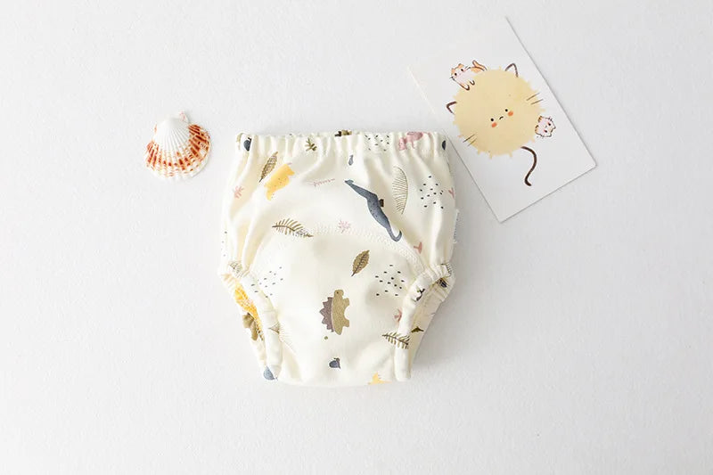 Calças de treinamento de bebê de algodão para crianças fralda à prova dwaterproof água roupa interior infantil calcinha lavável meninos menina fraldas de pano reutilizáveis
