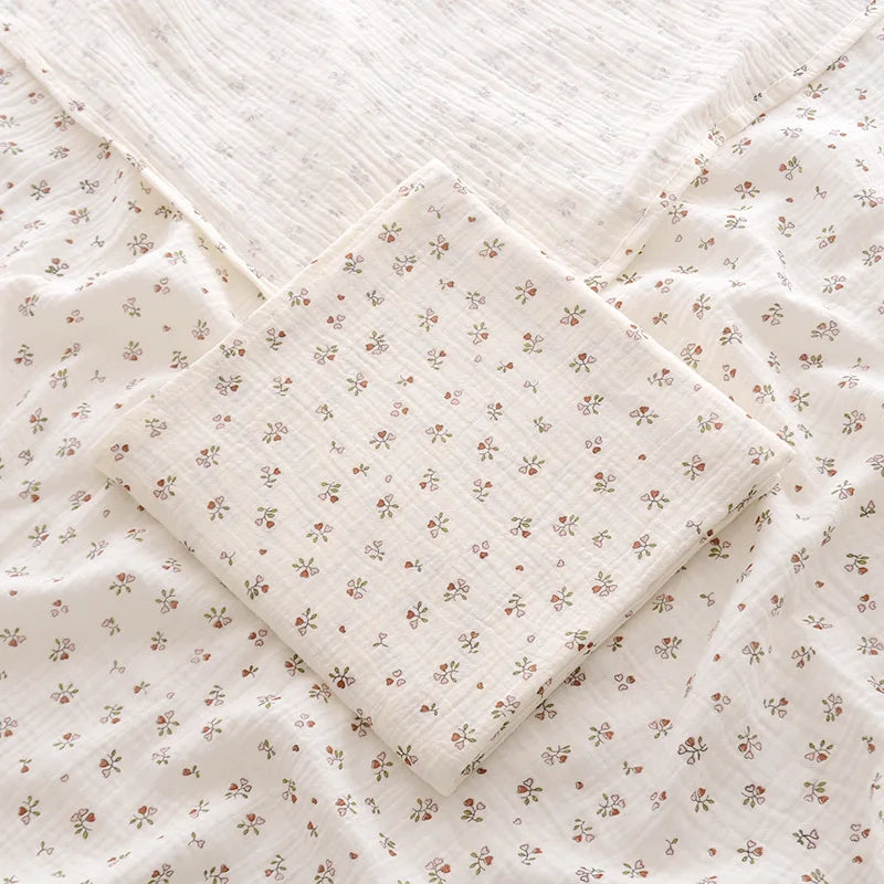 Ins cobertor de musselina para bebê, 2 camadas de algodão, cobertores para recém-nascidos, toalha de banho, roupa de cama de verão, itens para bebês, mãe e crianças