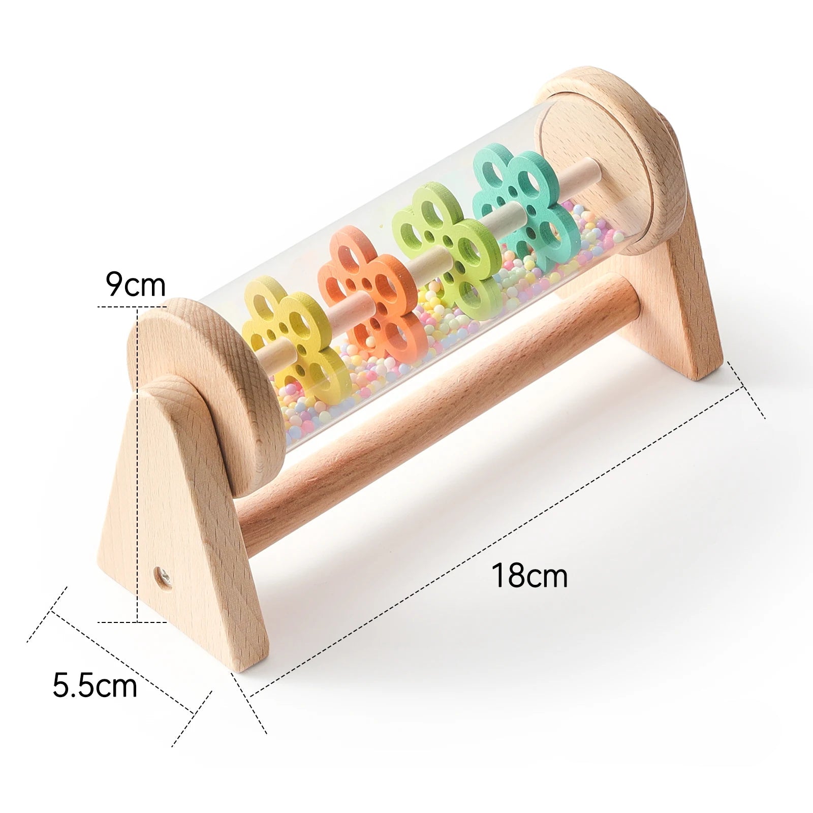 Montessori bebê Rain Stick, ampulheta arco-íris, chocalho musical, brinquedo educativo, colorido, brinquedos sensoriais para crianças