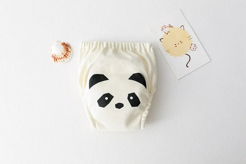 Calças de treinamento de bebê de algodão para crianças fralda à prova dwaterproof água roupa interior infantil calcinha lavável meninos menina fraldas de pano reutilizáveis