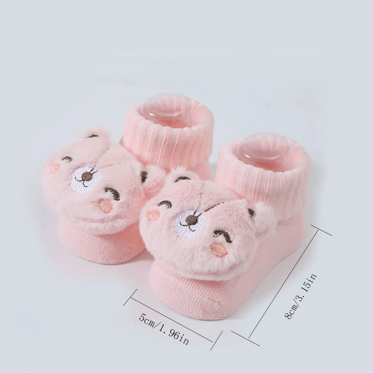 Meias de bebê primavera e outono algodão macio meias de bebê recém-nascido no tubo dos desenhos animados 3d boneca infantil meninos meninas meias 0-6 meses