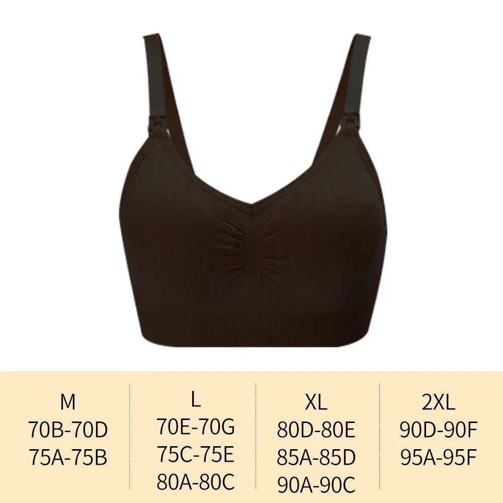 Nova alta qualidade única mão fivela frontal sutiã de enfermagem respirável mulheres amamentação roupa interior sem costura sutiã para grávidas push up