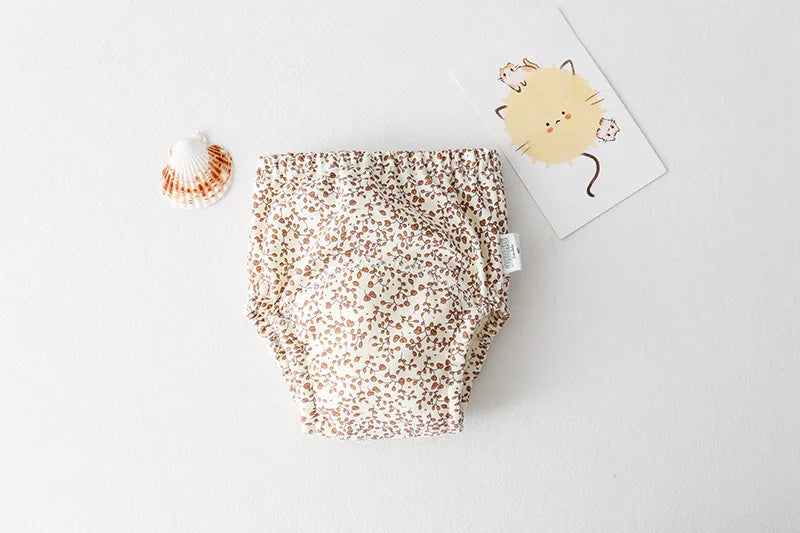 Calças de treinamento de bebê de algodão para crianças fralda à prova dwaterproof água roupa interior infantil calcinha lavável meninos menina fraldas de pano reutilizáveis