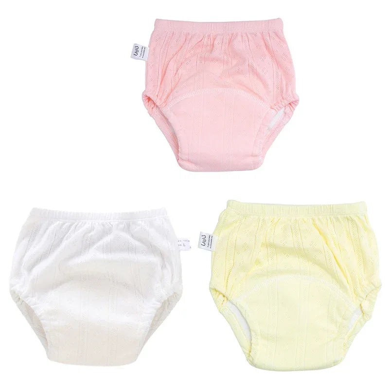 3 pçs/lote calças de treinamento recém-nascido algodão fino verão shorts do bebê lavável menino meninas fraldas pano reutilizáveis fraldas infantis calcinha