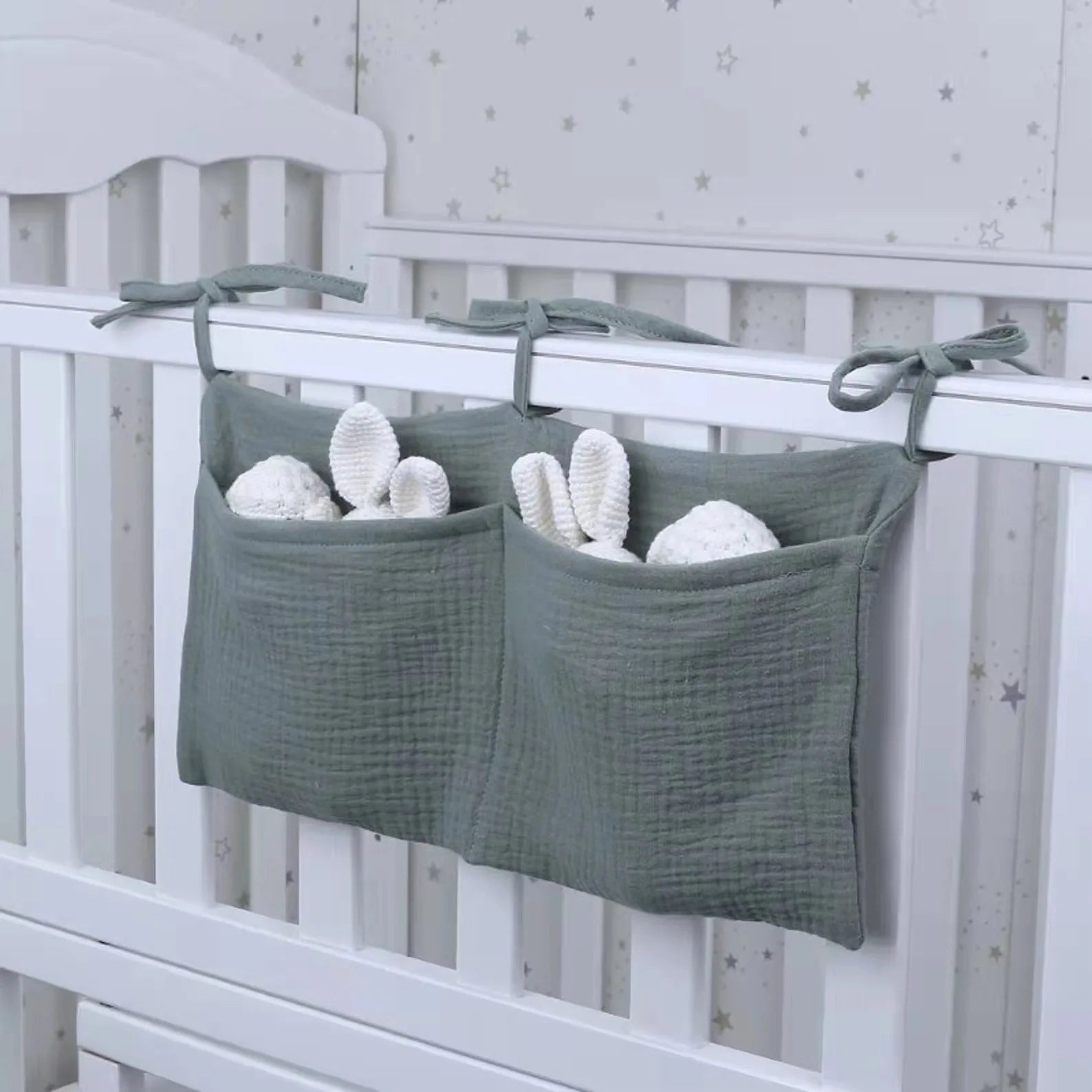 Portátil saco de armazenamento berço do bebê organizador fralda multifuncional recém-nascido cama cabeceira saco fralda para crianças itens do bebê cama