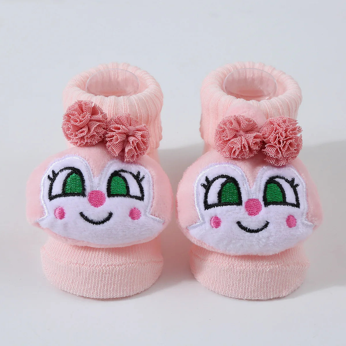 Meias de bebê primavera e outono algodão macio meias de bebê recém-nascido no tubo dos desenhos animados 3d boneca infantil meninos meninas meias 0-6 meses