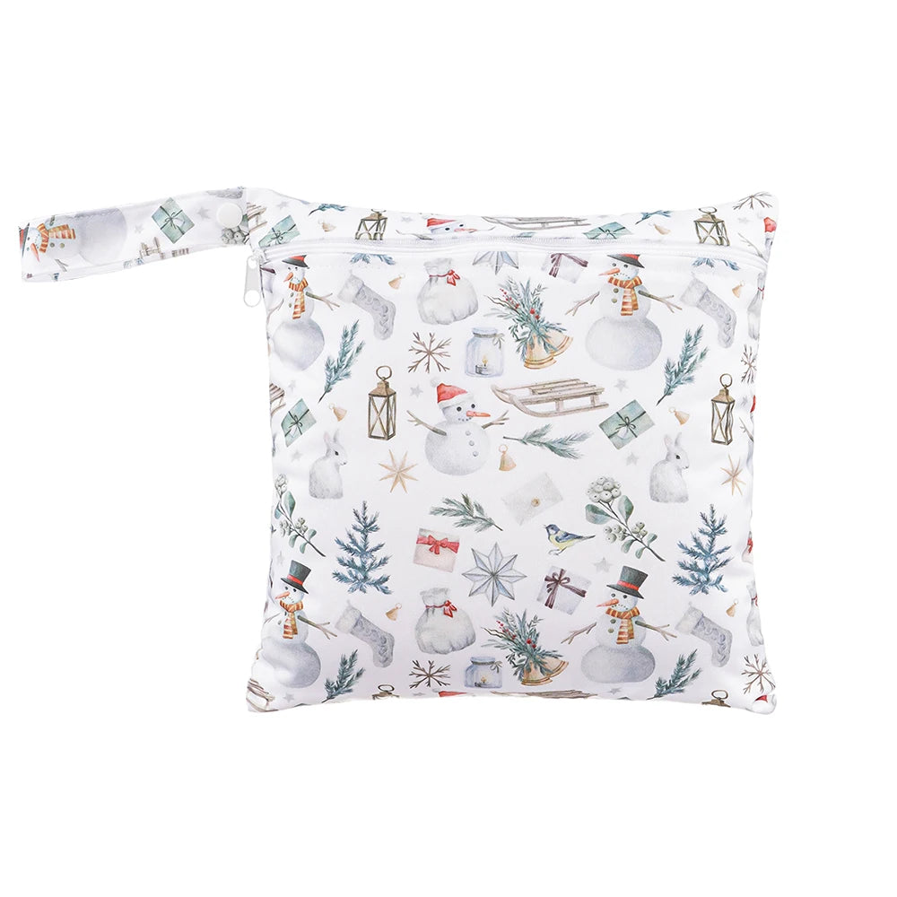HappyFlute Nova peça única 27*26CM pode ser transportada e suspensa Mini design de bolso com separação úmida e seca Bolsa para fraldas de bebê