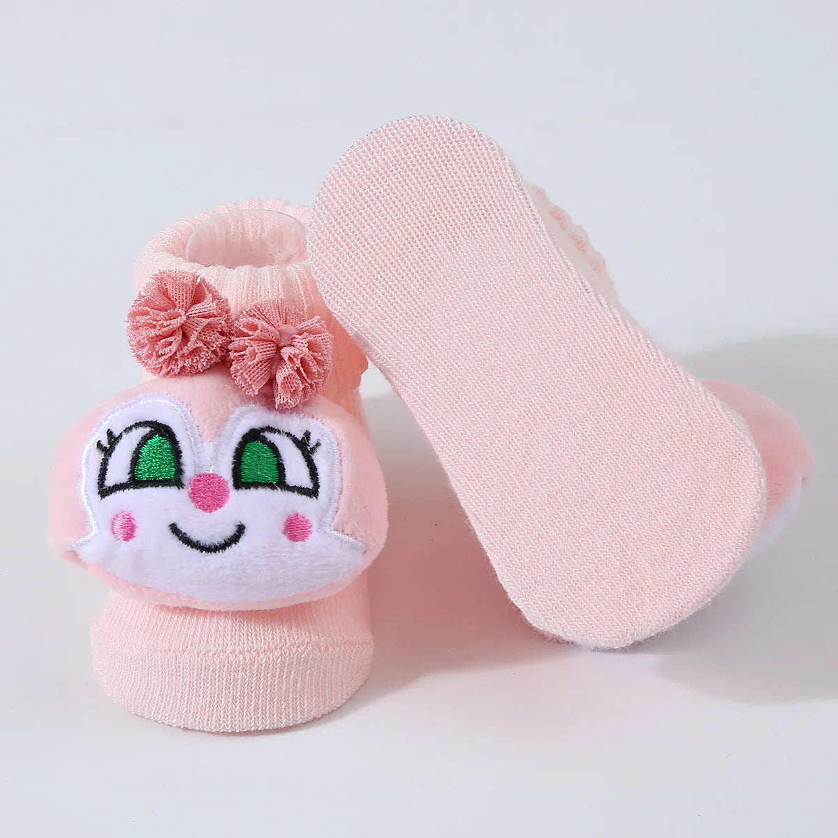 Meias de bebê primavera e outono algodão macio meias de bebê recém-nascido no tubo dos desenhos animados 3d boneca infantil meninos meninas meias 0-6 meses