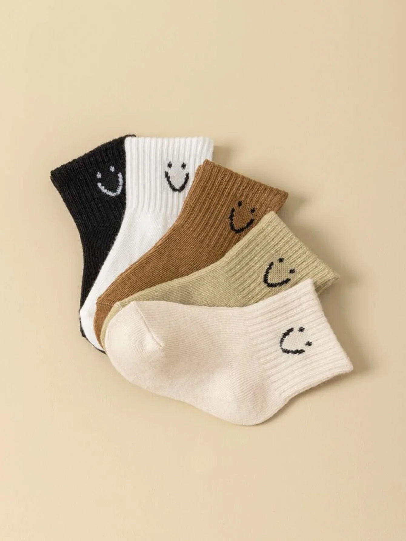 5 pares/set padrão de desenho animado para bebê e meias de cor sólida