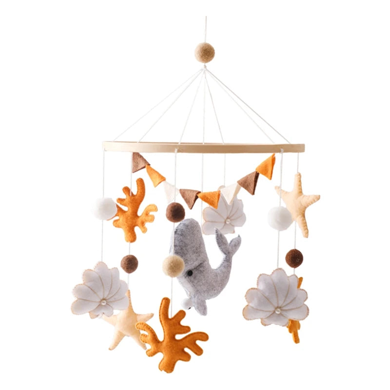 Berço de madeira móvel cama do bebê sino chocalho brinquedo macio feltro dos desenhos animados urso móvel pendurado caixa música recém-nascido cama sino pendurado suporte brinquedo