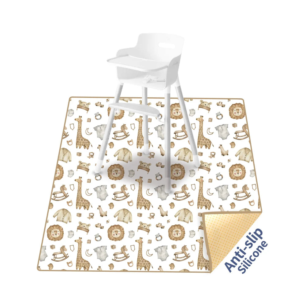 HappyFlute Splat Tapete para Cadeira Alta/Arts/Artesanato Lavável Impermeável Antiderrapante Tapete de Salto Portátil Tapete de Jogo para Bebê