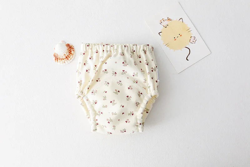 Calças de treinamento de bebê de algodão para crianças fralda à prova dwaterproof água roupa interior infantil calcinha lavável meninos menina fraldas de pano reutilizáveis