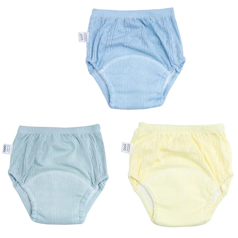 3 pçs/lote calças de treinamento recém-nascido algodão fino verão shorts do bebê lavável menino meninas fraldas pano reutilizáveis fraldas infantis calcinha
