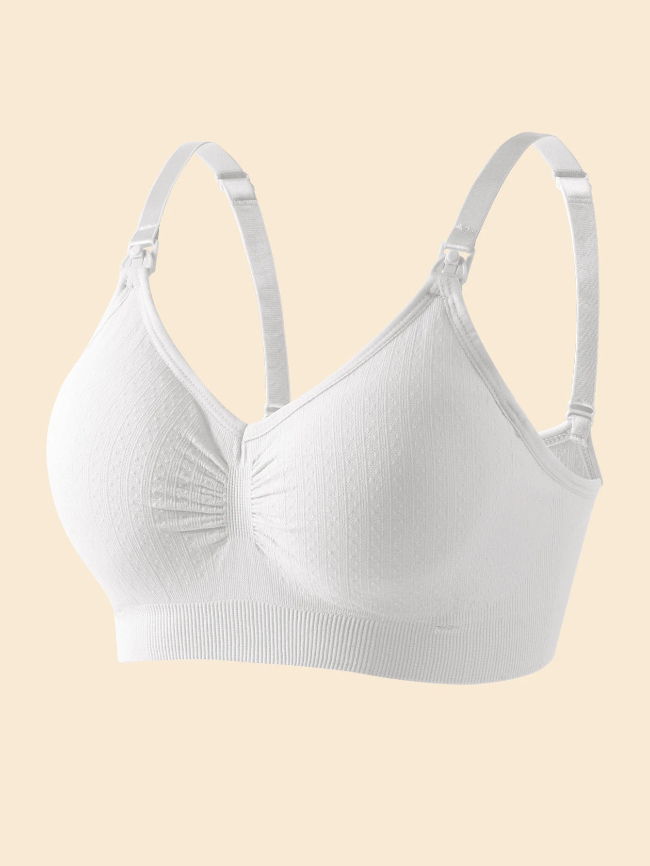 Nova alta qualidade única mão fivela frontal sutiã de enfermagem respirável mulheres amamentação roupa interior sem costura sutiã para grávidas push up