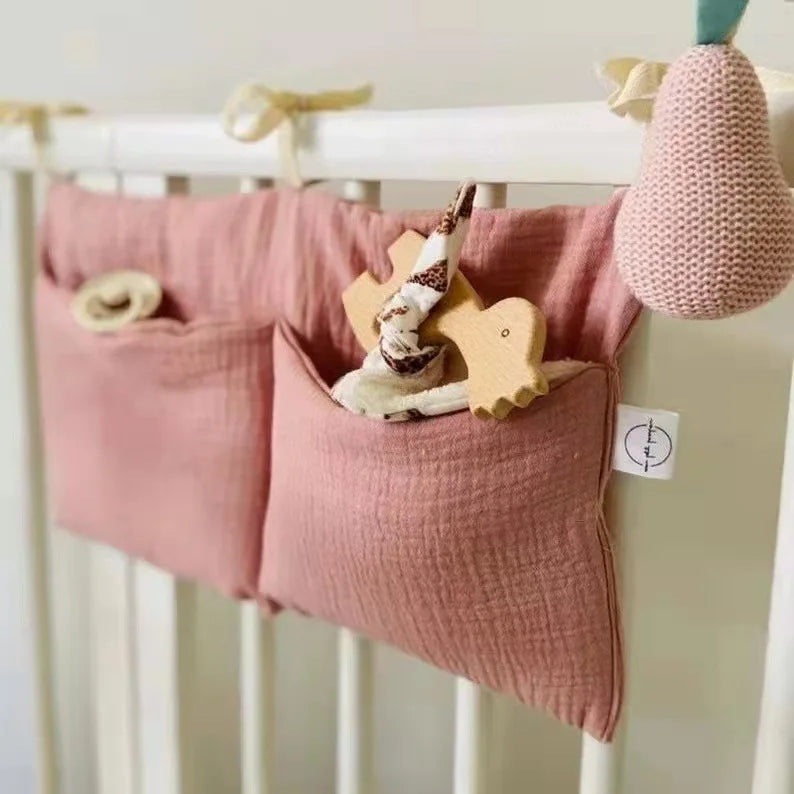 Portátil saco de armazenamento berço do bebê organizador fralda multifuncional recém-nascido cama cabeceira saco fralda para crianças itens do bebê cama