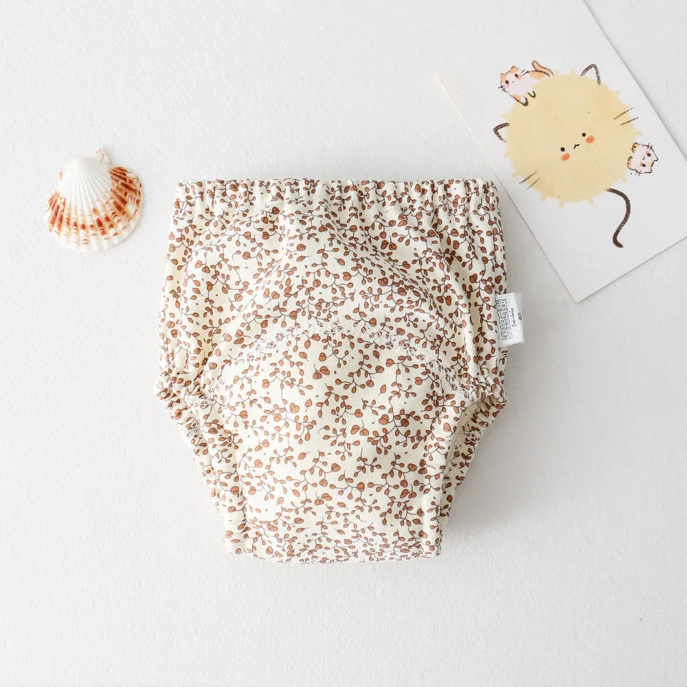 Calças de treinamento de bebê de algodão para crianças fralda à prova dwaterproof água roupa interior infantil calcinha lavável meninos menina fraldas de pano reutilizáveis
