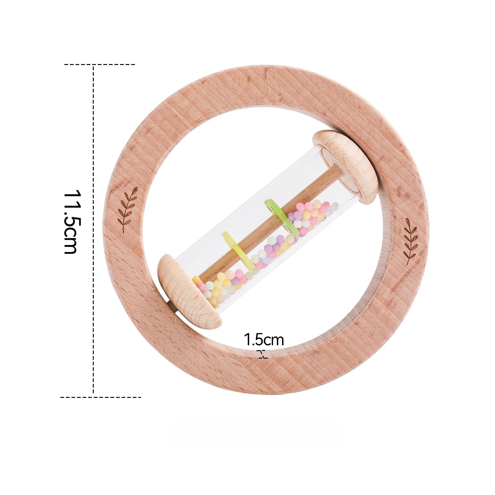 Montessori bebê Rain Stick, ampulheta arco-íris, chocalho musical, brinquedo educativo, colorido, brinquedos sensoriais para crianças