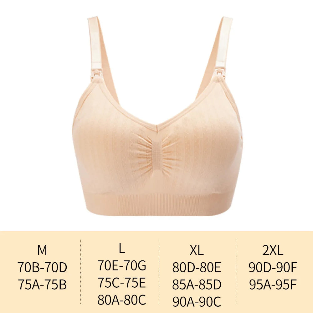 Nova alta qualidade única mão fivela frontal sutiã de enfermagem respirável mulheres amamentação roupa interior sem costura sutiã para grávidas push up