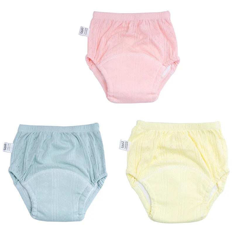 3 pçs/lote calças de treinamento recém-nascido algodão fino verão shorts do bebê lavável menino meninas fraldas pano reutilizáveis fraldas infantis calcinha