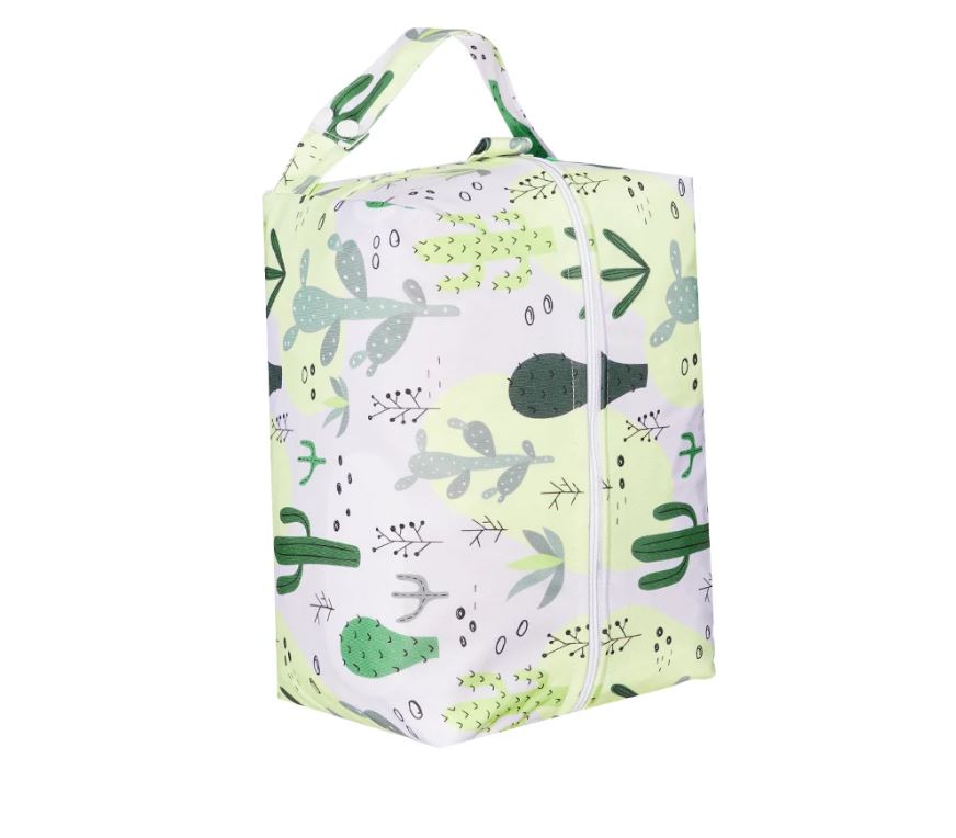 Bolsa Impermeável para Fraldas Happy Flute - Estampa Cactos Verdes