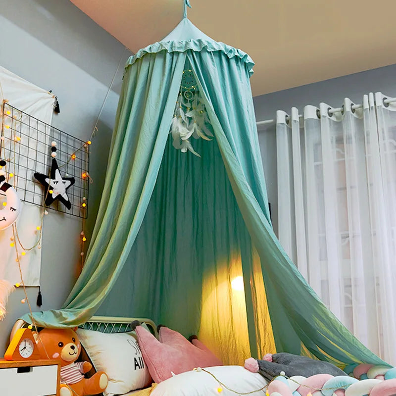 Pendurado cúpula mosquiteiro para bebês crianças berço cama tenda meninas crianças cama sala de estar decoração dossel canto tenda mosquiteiro bebe