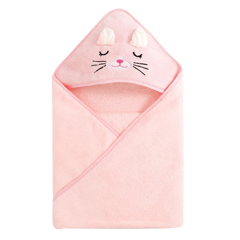 Bebê recém-nascido toalha de banho dos desenhos animados swaddle crianças roupão de lã cobertor quente dormir swaddle envoltório para recém-nascidos meninos meninas