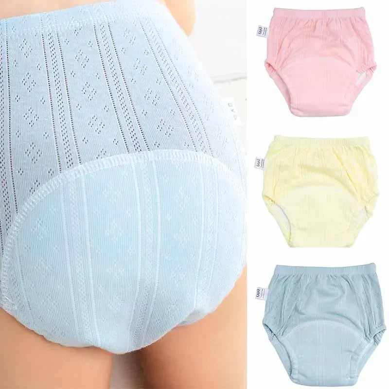 3 pçs/lote calças de treinamento recém-nascido algodão fino verão shorts do bebê lavável menino meninas fraldas pano reutilizáveis fraldas infantis calcinha