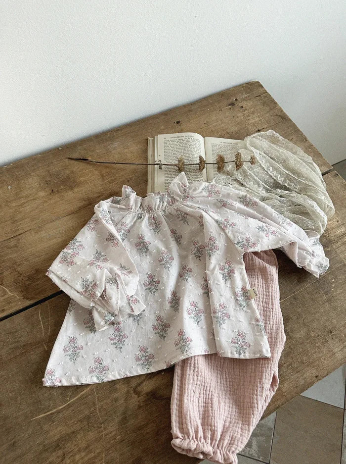 Calças de bebê de algodão orgânico recém-nascidos outono primavera verão inverno bonito impressão macia musselina roupas calças pantalons capris