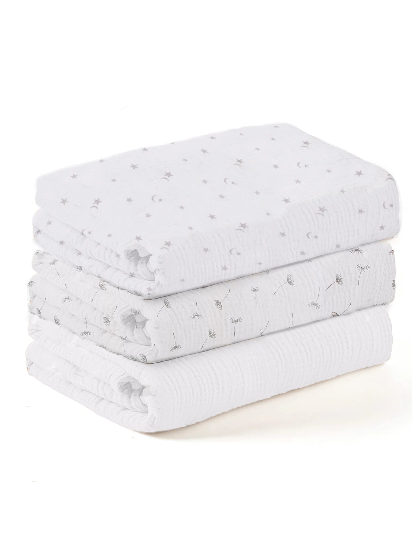 3 Pçs/set Macio Respirável Bebê Receber Cobertor Musselina Swaddle Cobertores