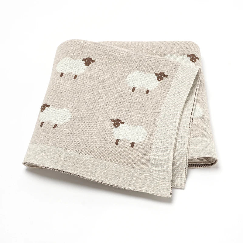 Cobertores de algodão para bebês, cobertores de malha para recém-nascidos, meninos e meninas, carrinho de berçário, colchas de abraço, 90*70cm, tapete de recepção infantil