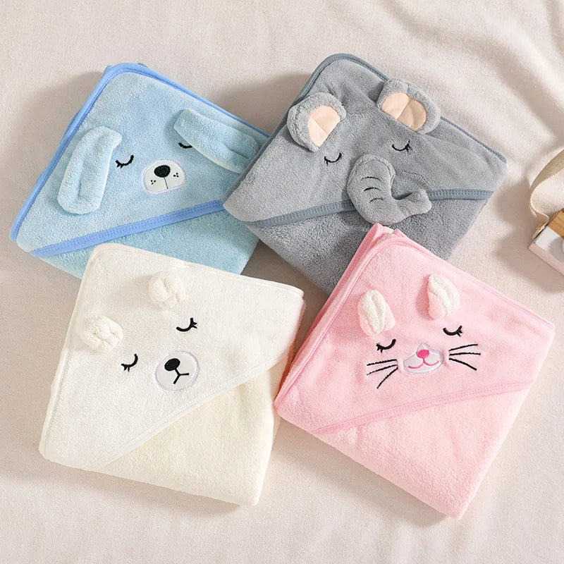 Bebê recém-nascido toalha de banho dos desenhos animados swaddle crianças roupão de lã cobertor quente dormir swaddle envoltório para recém-nascidos meninos meninas