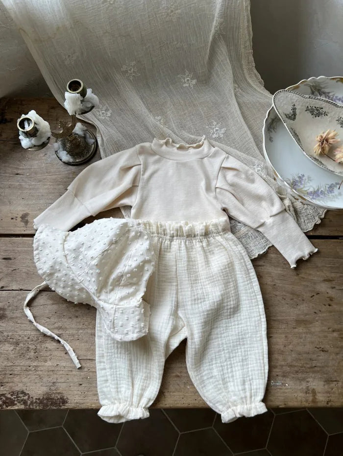 Calças de bebê de algodão orgânico recém-nascidos outono primavera verão inverno bonito impressão macia musselina roupas calças pantalons capris